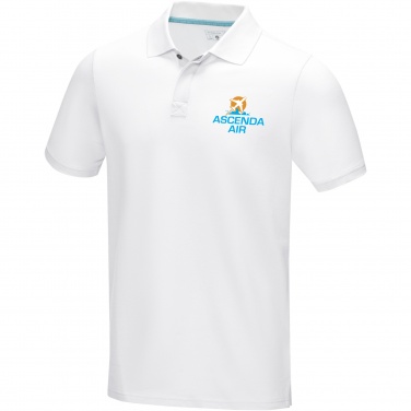 Logo trade advertising products image of: Graphite short sleeve men’s organic polo