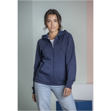 Logo trade business gifts image of: Ruby women’s organic recycled full zip hoodie
