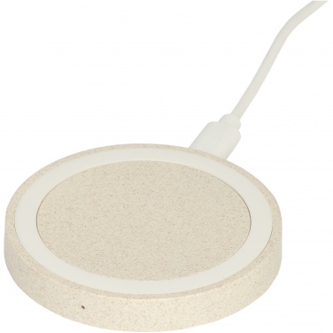 Logo trade promotional giveaways image of: Naka 5W wheat straw wireless charging pad