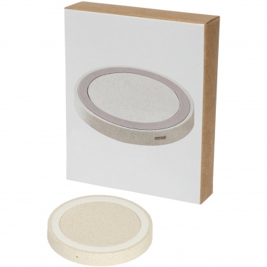 Logo trade corporate gifts image of: Naka 5W wheat straw wireless charging pad