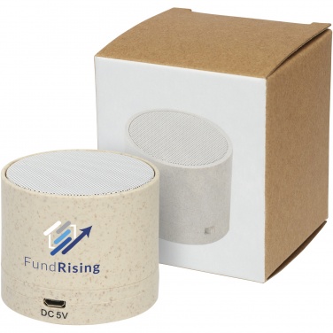 Logo trade corporate gifts image of: Kikai wheat straw Bluetooth® speaker