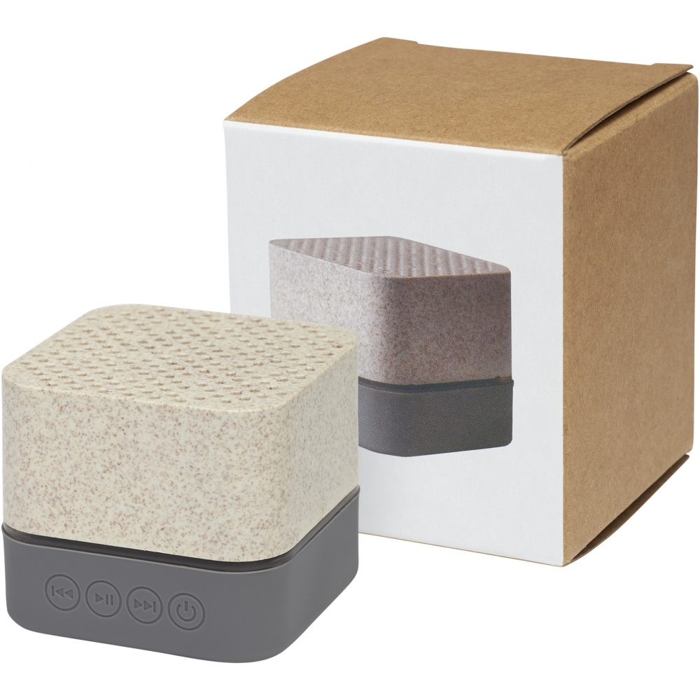 Logo trade business gifts image of: Aira wheat straw Bluetooth® speaker