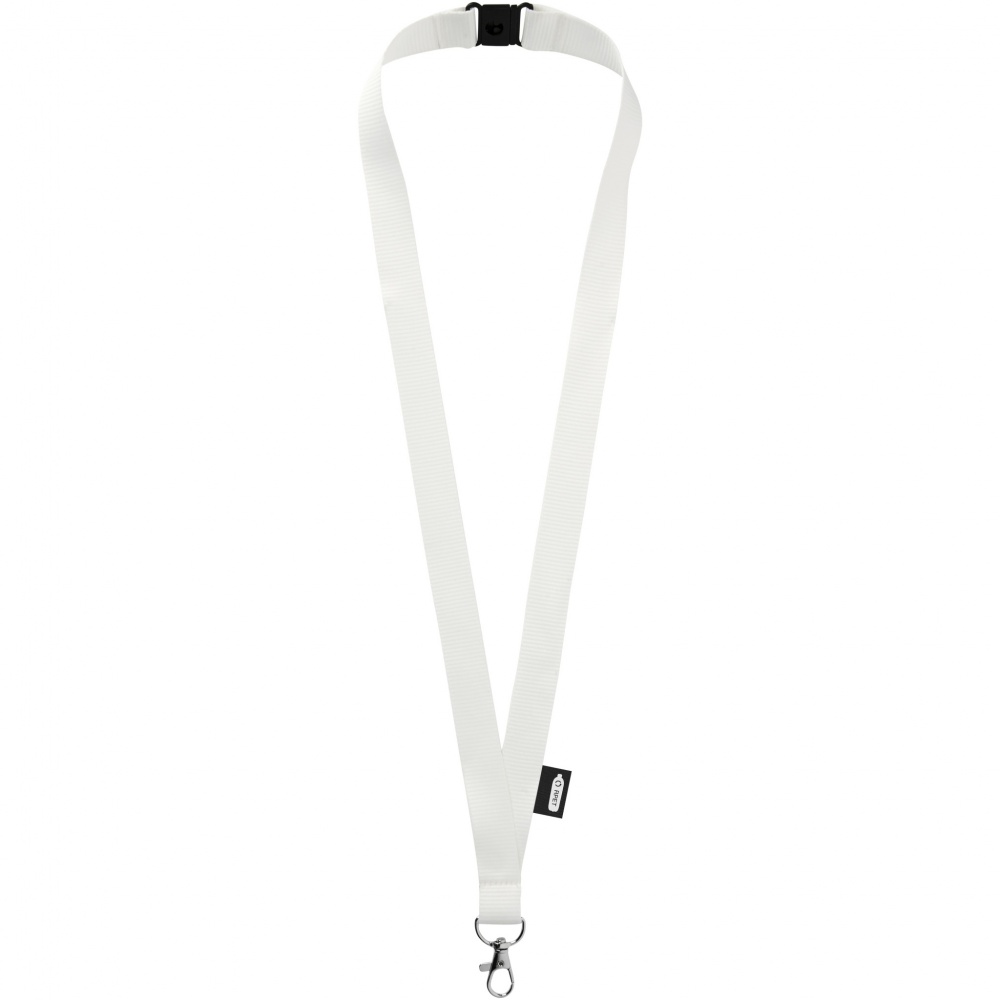 Logo trade promotional item photo of: Tom recycled PET lanyard with breakaway closure