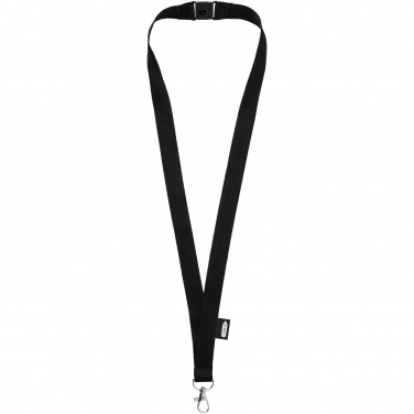 Logo trade business gifts image of: Tom recycled PET lanyard with breakaway closure