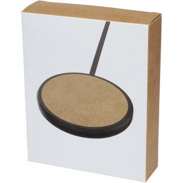 Logo trade corporate gifts picture of: Kivi 10W limestone/cork wireless charging pad