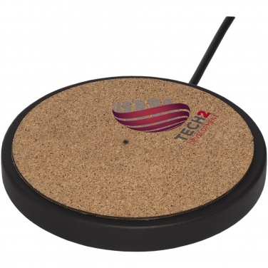 Logo trade advertising product photo of: Kivi 10W limestone/cork wireless charging pad