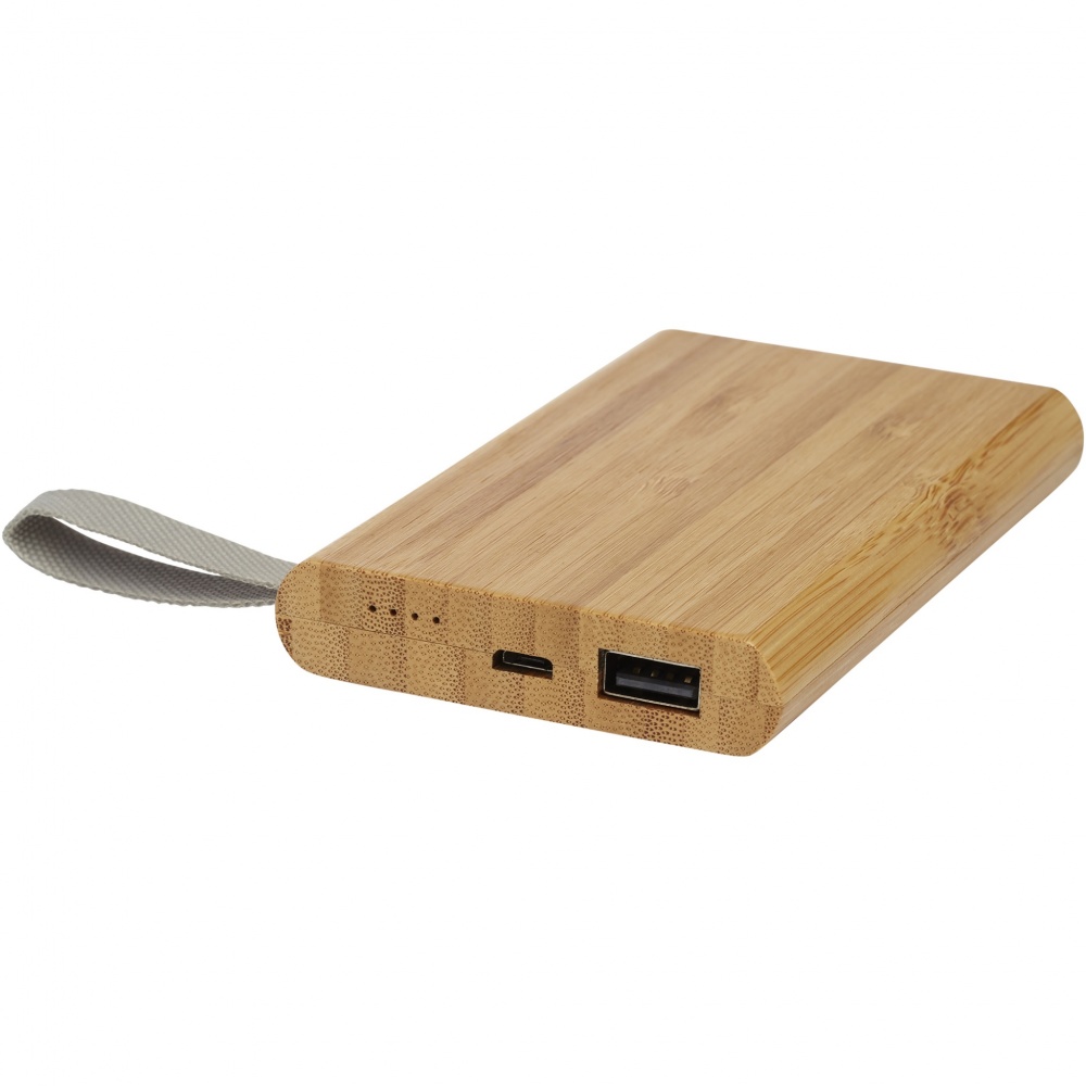 Logo trade advertising products picture of: Tulda 5000 mAh bamboo power bank