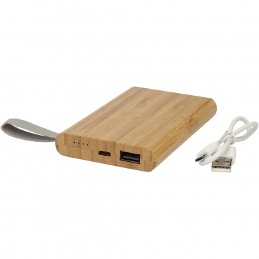 Logo trade corporate gift photo of: Tulda 5000 mAh bamboo power bank