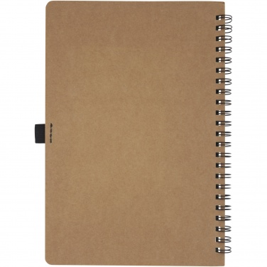 Logotrade promotional products photo of: Cobble A5 wire-o recycled cardboard notebook with stone paper