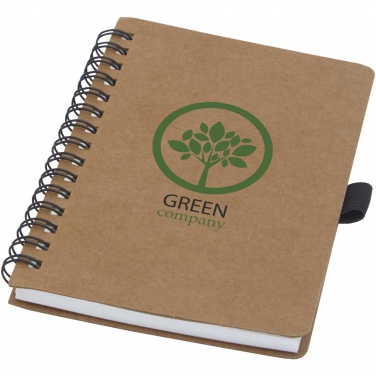 Logotrade corporate gifts photo of: Cobble A6 wire-o recycled cardboard notebook with stone paper