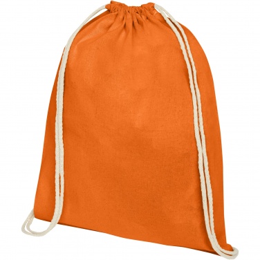 Logo trade advertising products image of: Oregon 140 g/m² cotton drawstring bag 5L