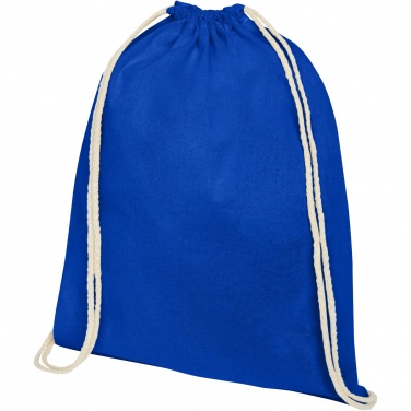 Logo trade promotional merchandise image of: Oregon 140 g/m² cotton drawstring bag 5L