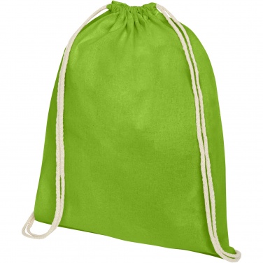 Logotrade corporate gift picture of: Oregon 140 g/m² cotton drawstring bag 5L