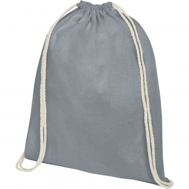 Logo trade corporate gift photo of: Oregon 140 g/m² cotton drawstring bag 5L