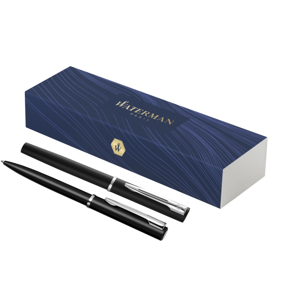 Logotrade promotional item picture of: Waterman Allure ballpoint and rollerball pen set