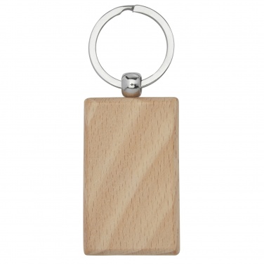 Logotrade corporate gift picture of: Gian beech wood rectangular keychain