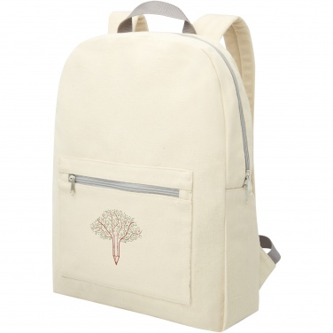 Logo trade advertising products image of: Pheebs 450 g/m² recycled cotton and polyester backpack 10L