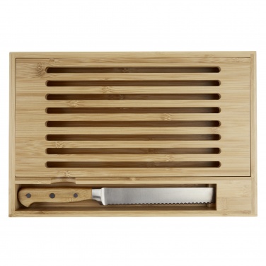 Logotrade advertising products photo of: Pao bamboo cutting board with knife