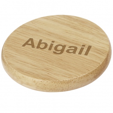 Logotrade promotional giveaway image of: Scoll wooden coaster with bottle opener