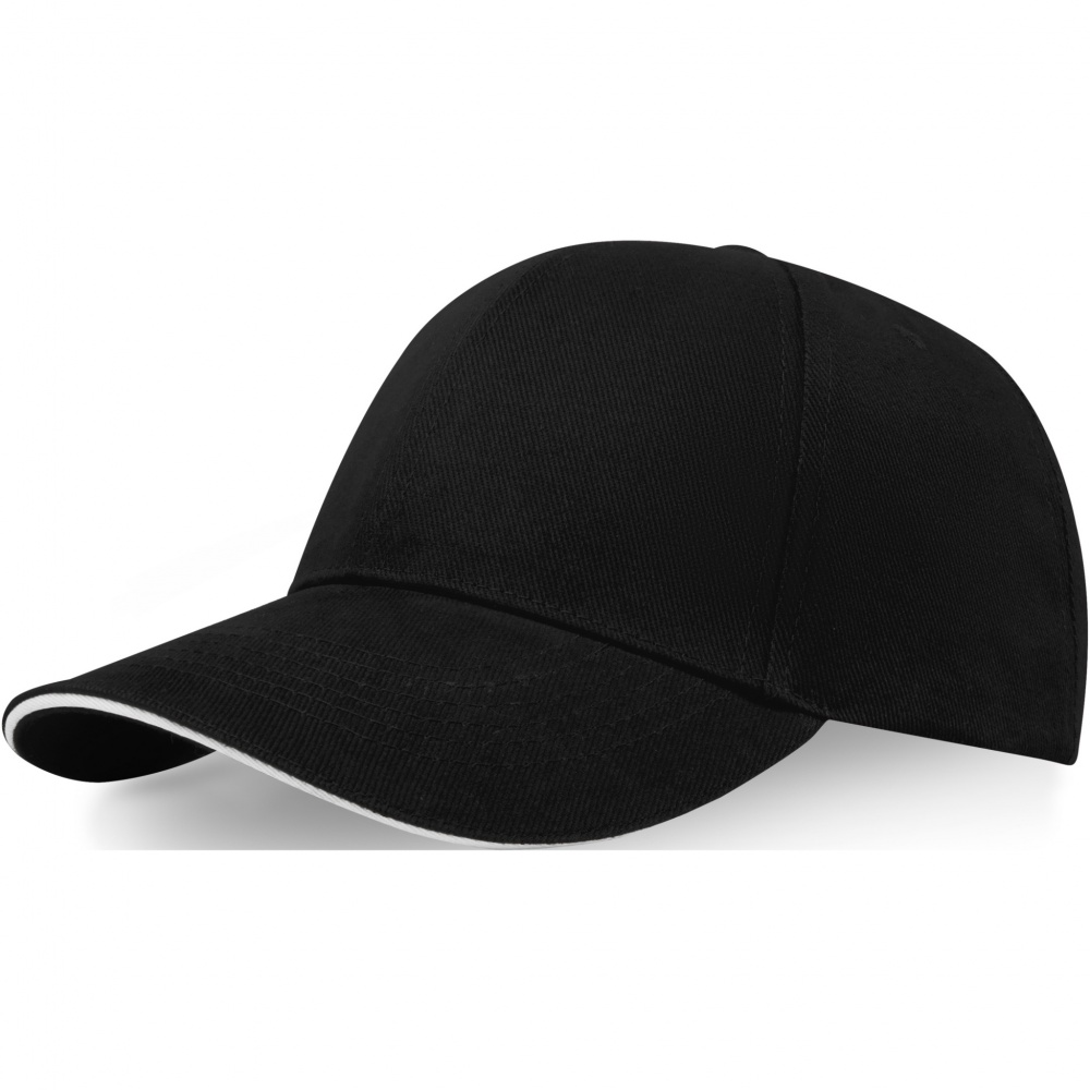Logo trade promotional merchandise picture of: Topaz 6 panel GRS recycled sandwich cap