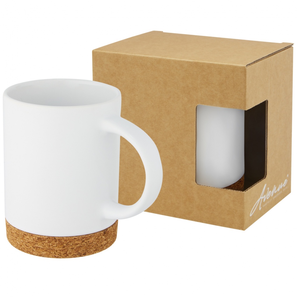 Logo trade promotional merchandise picture of: Neiva 425 ml ceramic mug with cork base