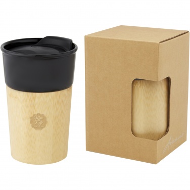 Logotrade promotional merchandise image of: Pereira 320 ml porcelain mug with bamboo outer wall