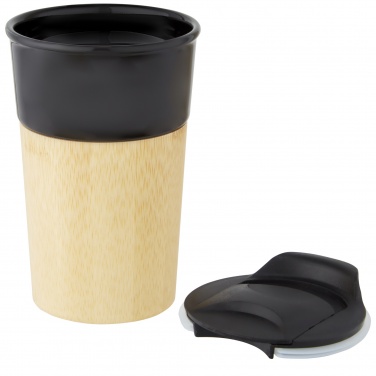 Logotrade promotional giveaway image of: Pereira 320 ml porcelain mug with bamboo outer wall