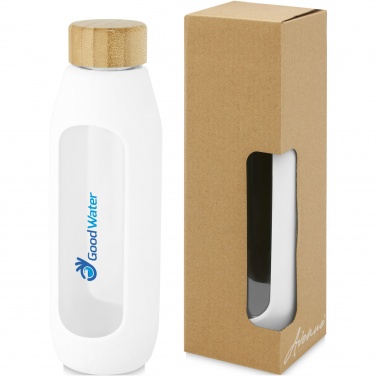 Logo trade promotional products picture of: Tidan 600 ml borosilicate glass bottle with silicone grip