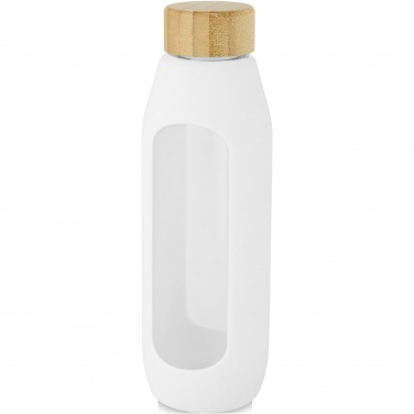 Logotrade corporate gift image of: Tidan 600 ml borosilicate glass bottle with silicone grip