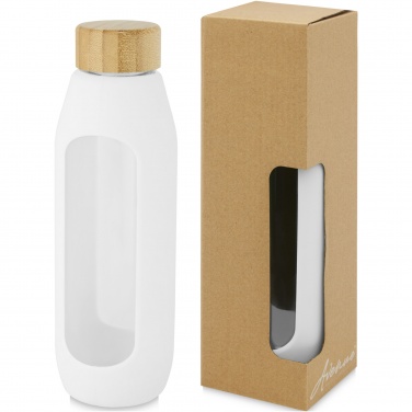 Logo trade corporate gifts picture of: Tidan 600 ml borosilicate glass bottle with silicone grip