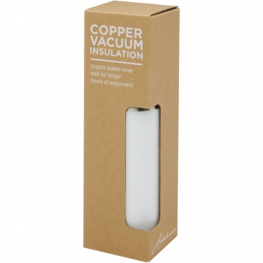 Logo trade promotional merchandise image of: Hulan 540 ml copper vacuum insulated stainless steel bottle with bamboo lid