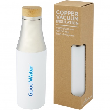 Logotrade promotional giveaway image of: Hulan 540 ml copper vacuum insulated stainless steel bottle with bamboo lid