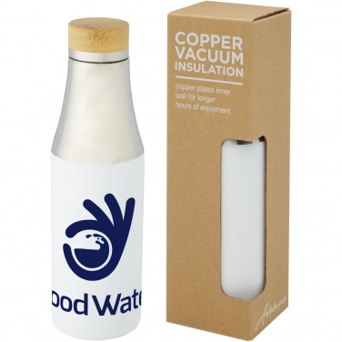 Logotrade promotional item image of: Hulan 540 ml copper vacuum insulated stainless steel bottle with bamboo lid