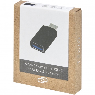 Logo trade corporate gifts image of: ADAPT aluminum USB-C to USB-A 3.0 adapter