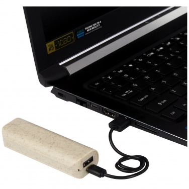 Logo trade promotional gift photo of: Yoko 1200mAh wheat straw power bank