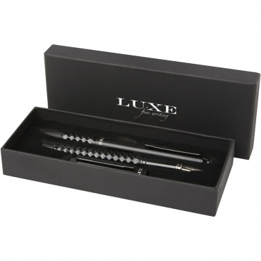 Logo trade corporate gift photo of: Tactical Dark duo pen gift box