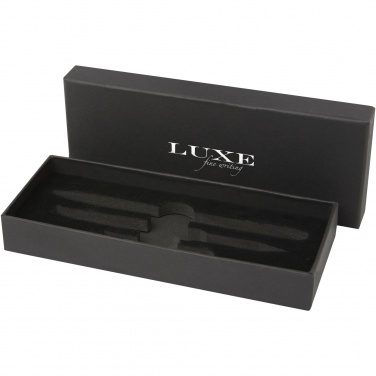 Logo trade promotional gift photo of: Tactical Dark duo pen gift box