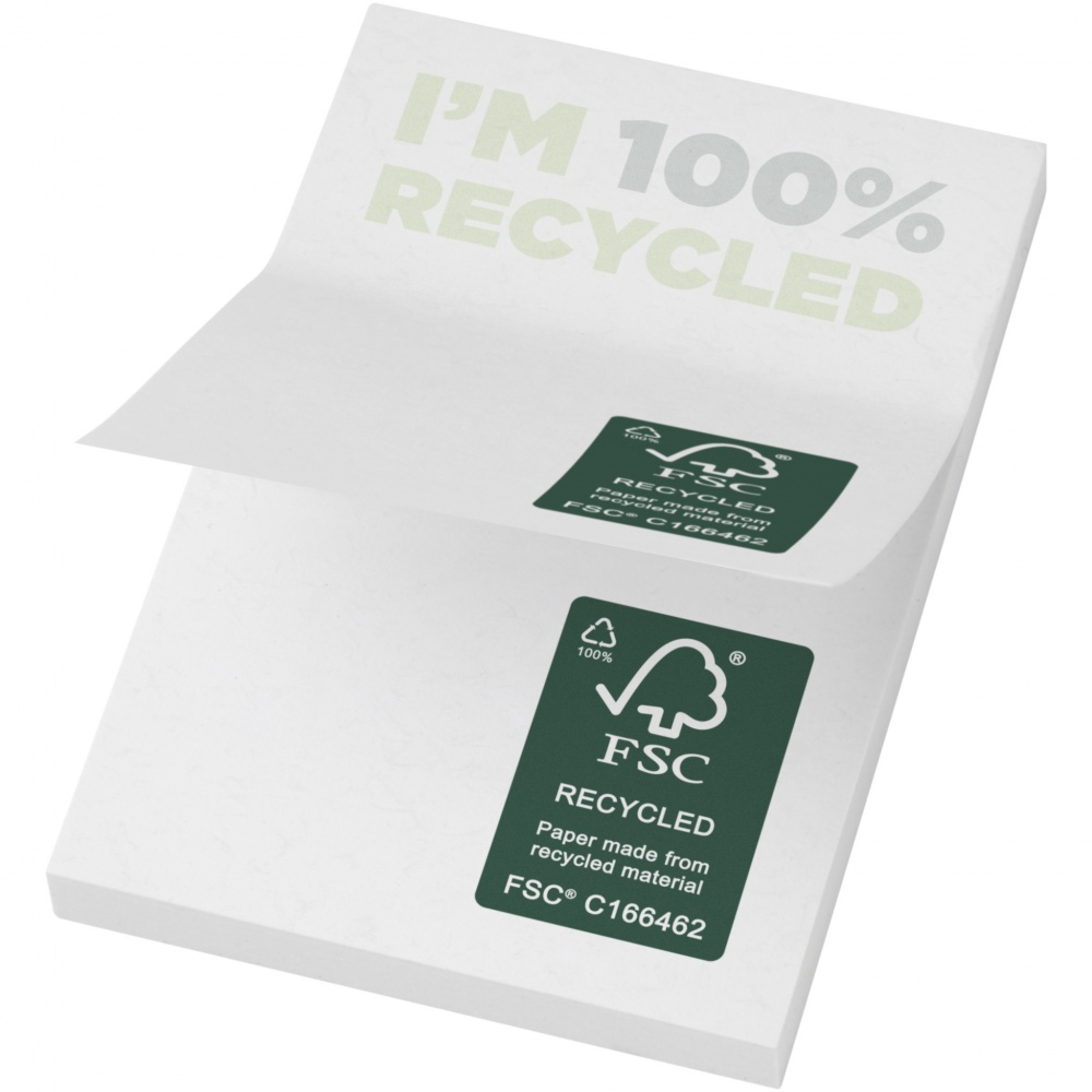 Logo trade promotional merchandise photo of: Sticky-Mate® recycled sticky notes 50 x 75 mm