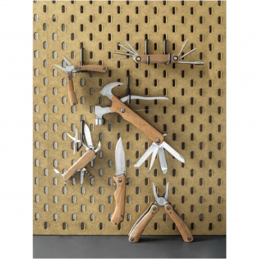 Logo trade promotional giveaways picture of: Anderson 12-function medium wooden multi-tool