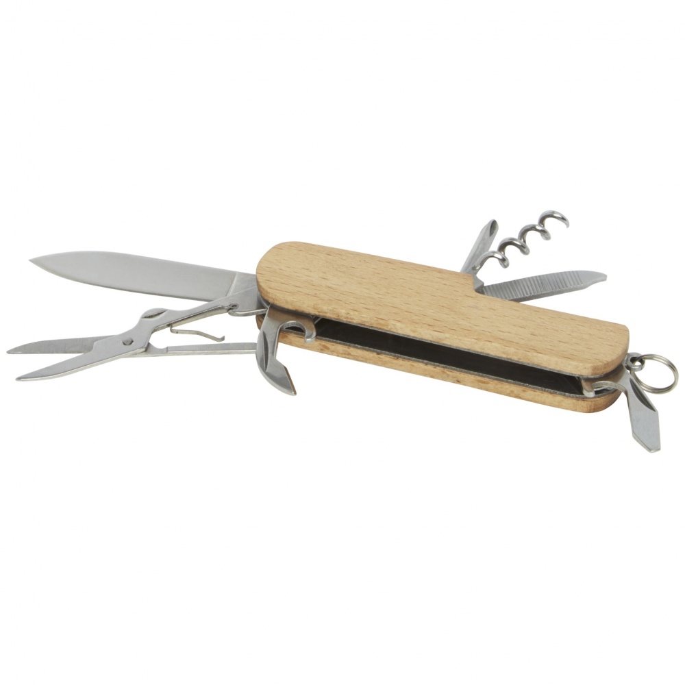 Logo trade advertising product photo of: Richard 7-function wooden pocket knife