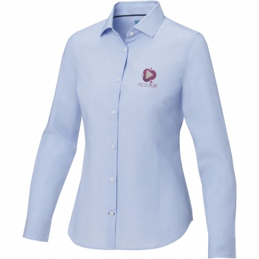 Logo trade promotional giveaways image of: Cuprite long sleeve women's organic shirt