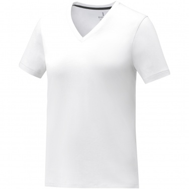 Logo trade advertising products image of: Somoto short sleeve women's V-neck t-shirt 