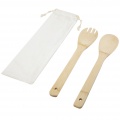 Endiv bamboo salad spoon and fork, Natural