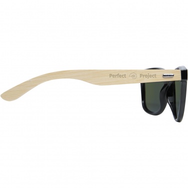 Logotrade promotional merchandise picture of: Taiyō rPET/bamboo mirrored polarized sunglasses in gift box