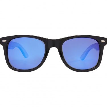 Logo trade corporate gift photo of: Hiru rPET/wood mirrored polarized sunglasses in gift box