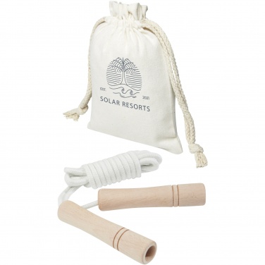 Logotrade promotional products photo of: Denise wooden skipping rope in cotton pouch