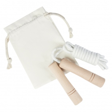 Logotrade promotional gifts photo of: Denise wooden skipping rope in cotton pouch