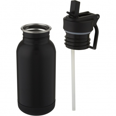Logotrade corporate gift picture of: Lina 400 ml stainless steel sport bottle with straw and loop