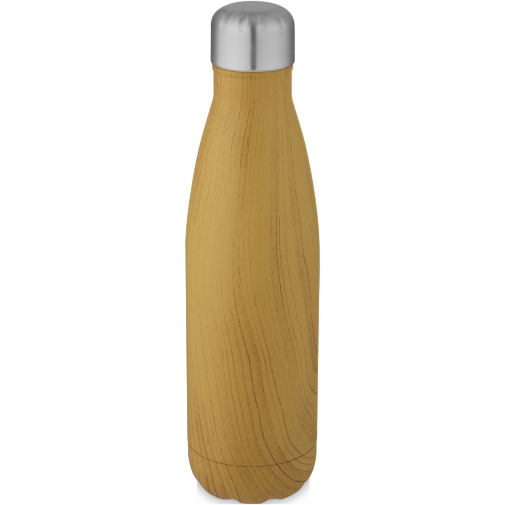 Logotrade promotional item picture of: Cove 500 ml vacuum insulated stainless steel bottle with wood print