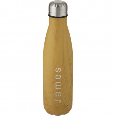 Logotrade promotional giveaway picture of: Cove 500 ml vacuum insulated stainless steel bottle with wood print